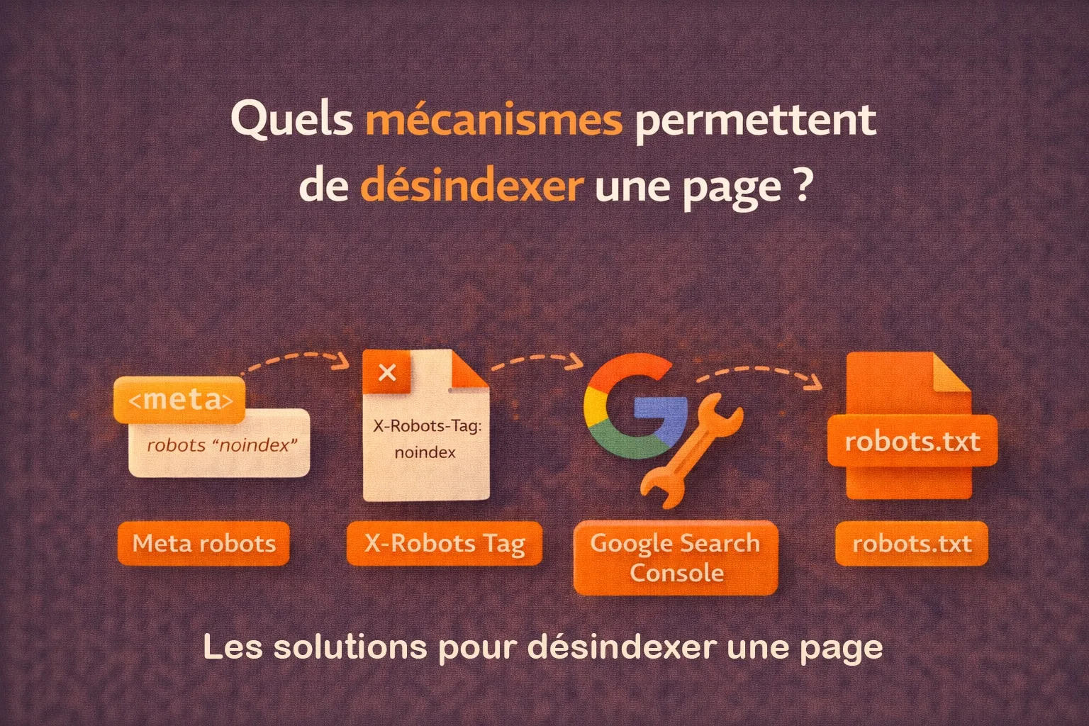 Mécanismes permettant de désindexer une page