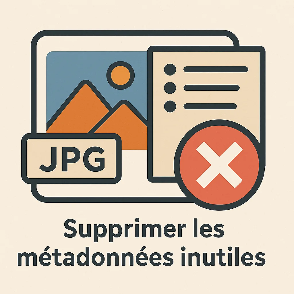 Suppression des métadonnées inutiles d'une image JPG