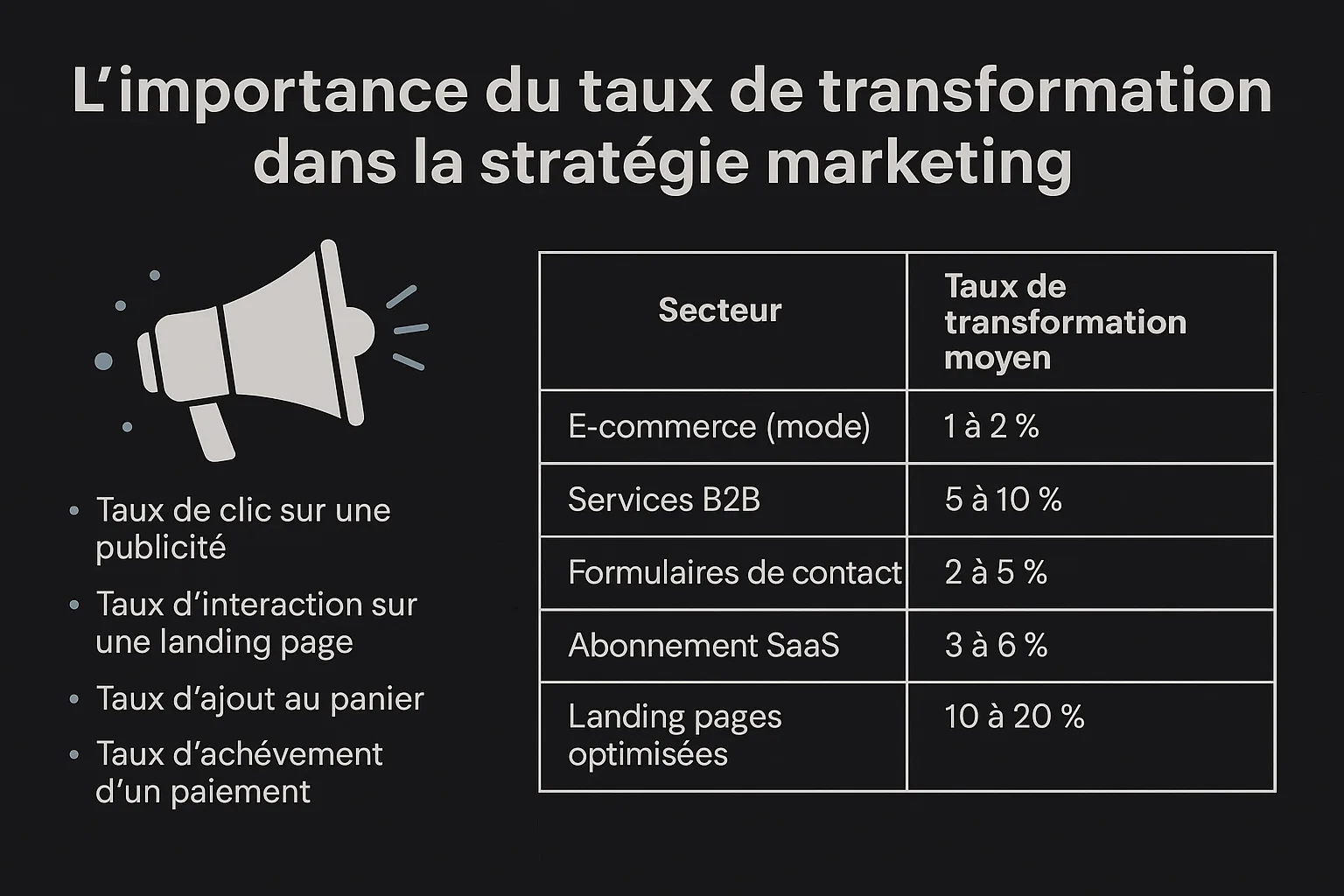 Le taux de transformation en webmarketing