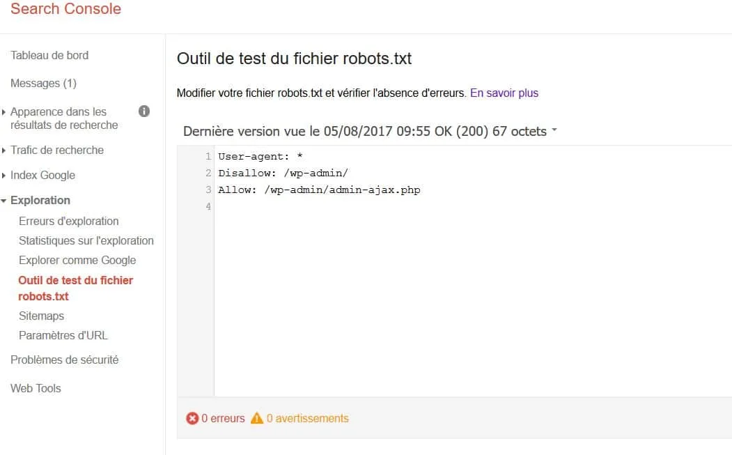 outil test fichier robot txt