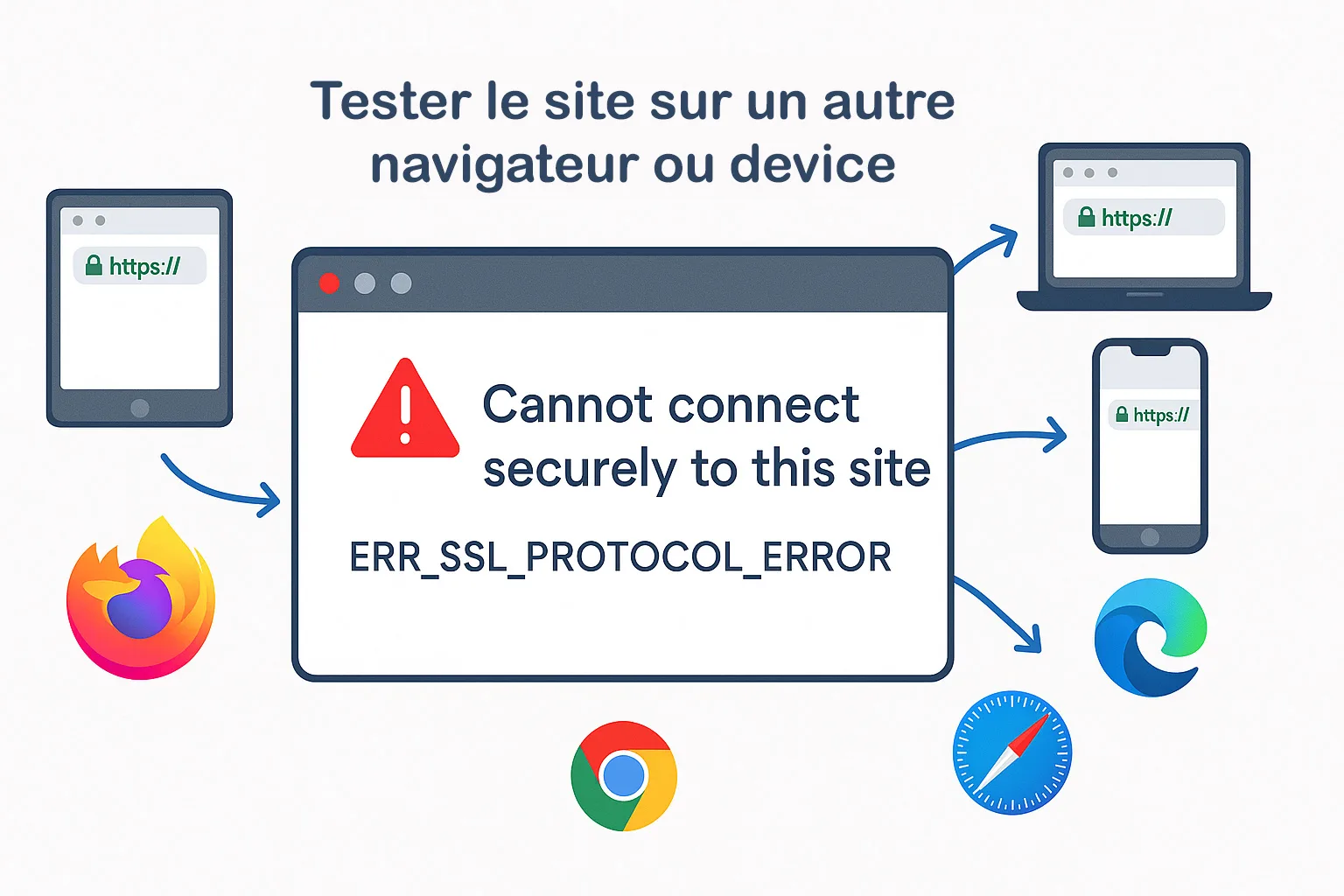 tester le site sur un autre navigateur