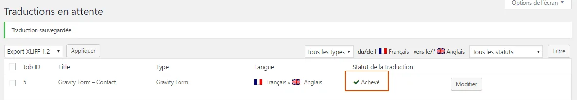 fin traduction wpml gravity form