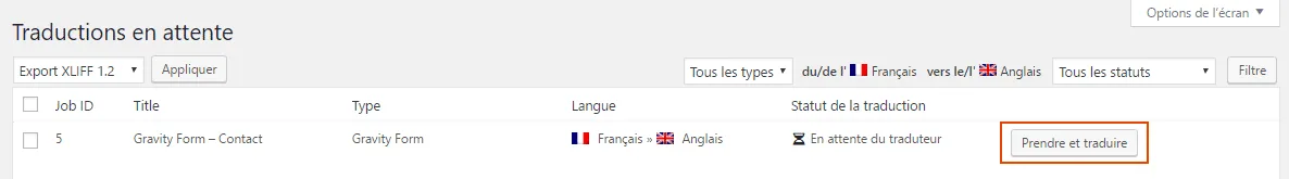 confirmation traduction