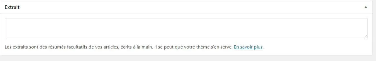 modifier extrait des articles