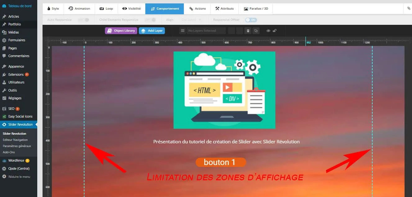aperçu responsive revolution slider