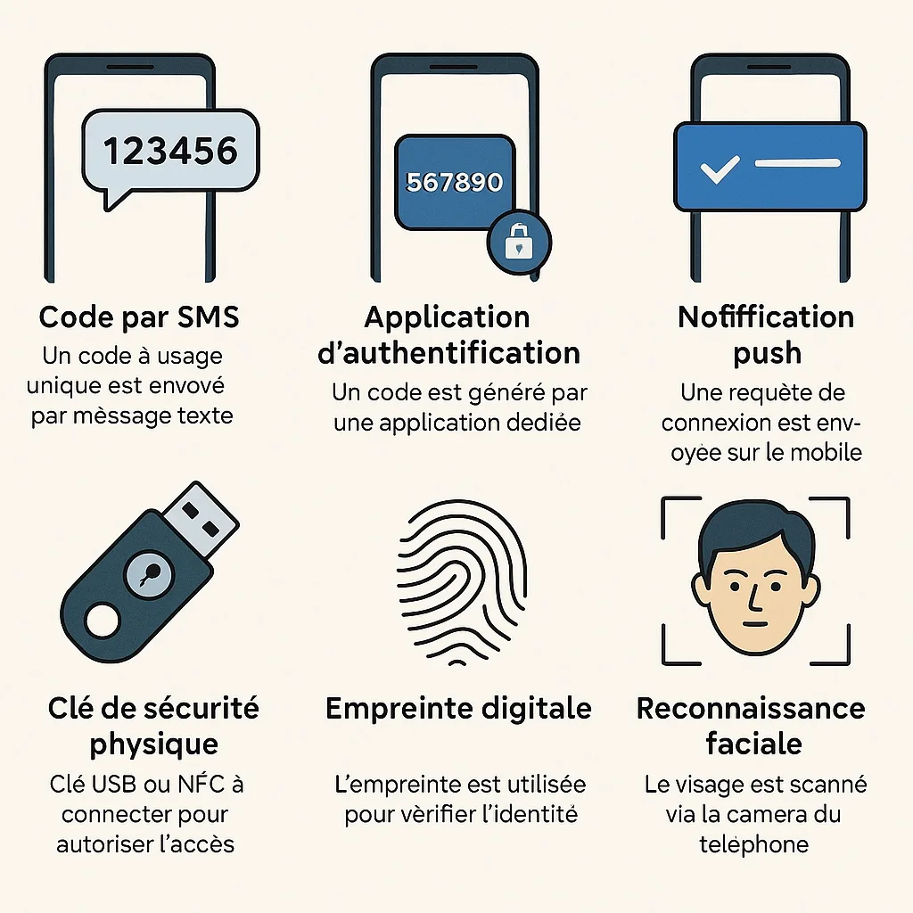 types de double authentifications 2FA
