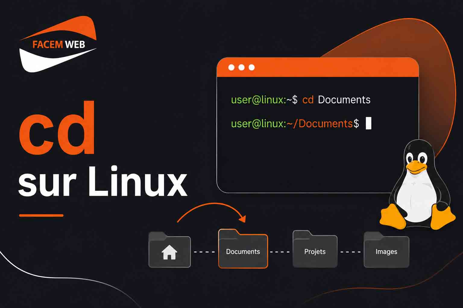 utilisation commande cd linux