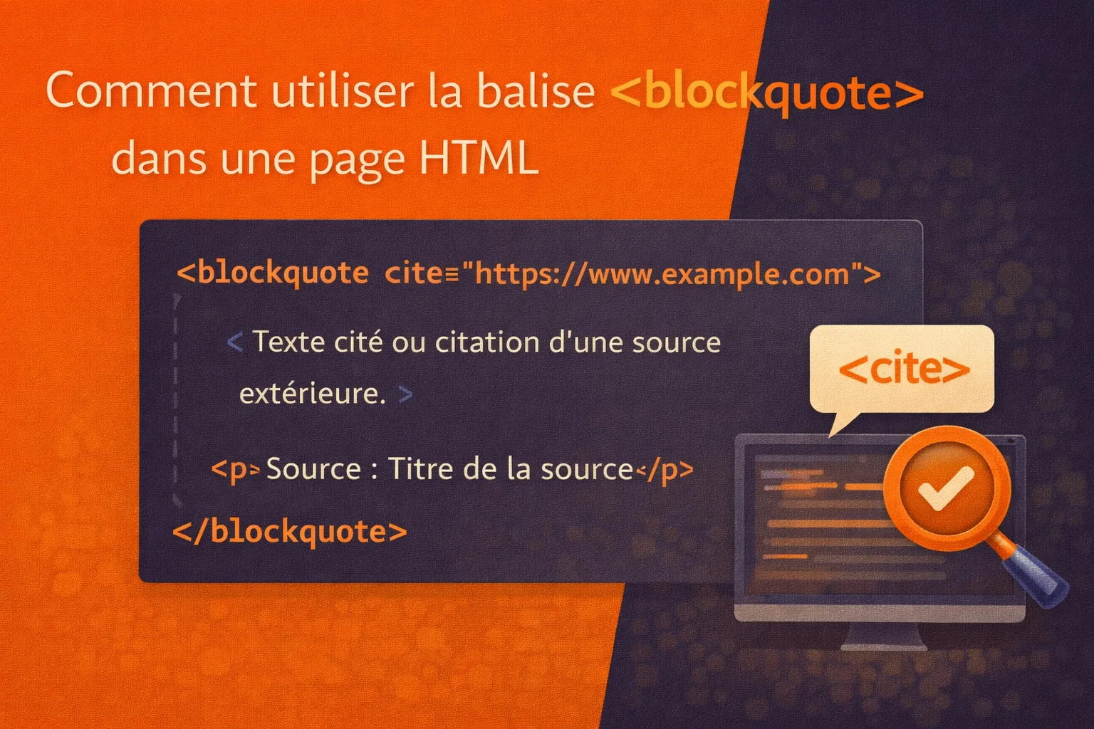 Utilisation de la balise blockquote dans une page HTML