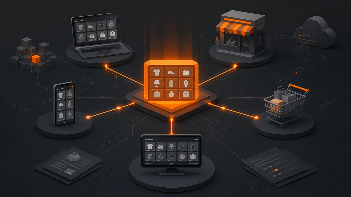 Organisation des flux entre une source produit et les canaux de distribution