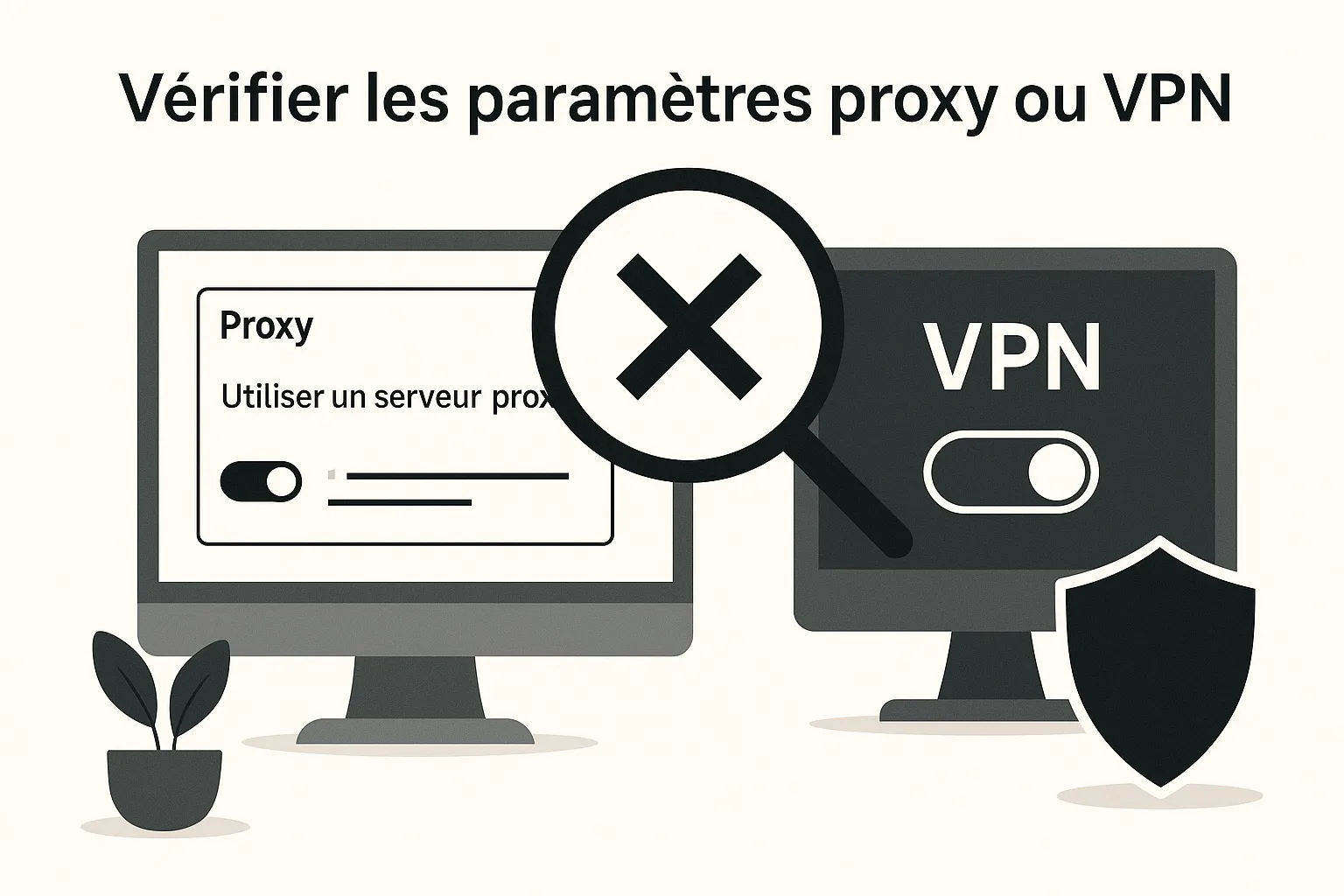 Vérification des paramètres de proxy ou de VPN