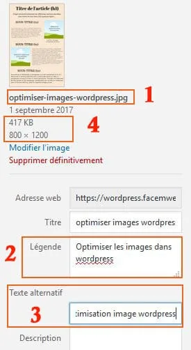 ou ameliorer le referencement des images dans wp
