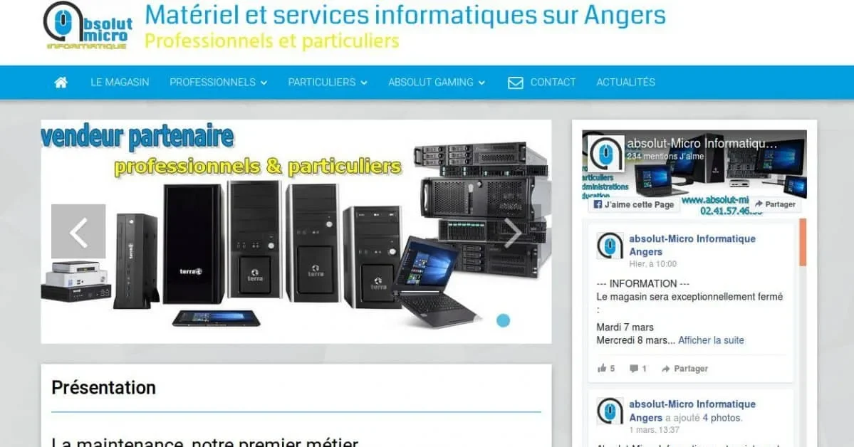 refonte site informatique angers