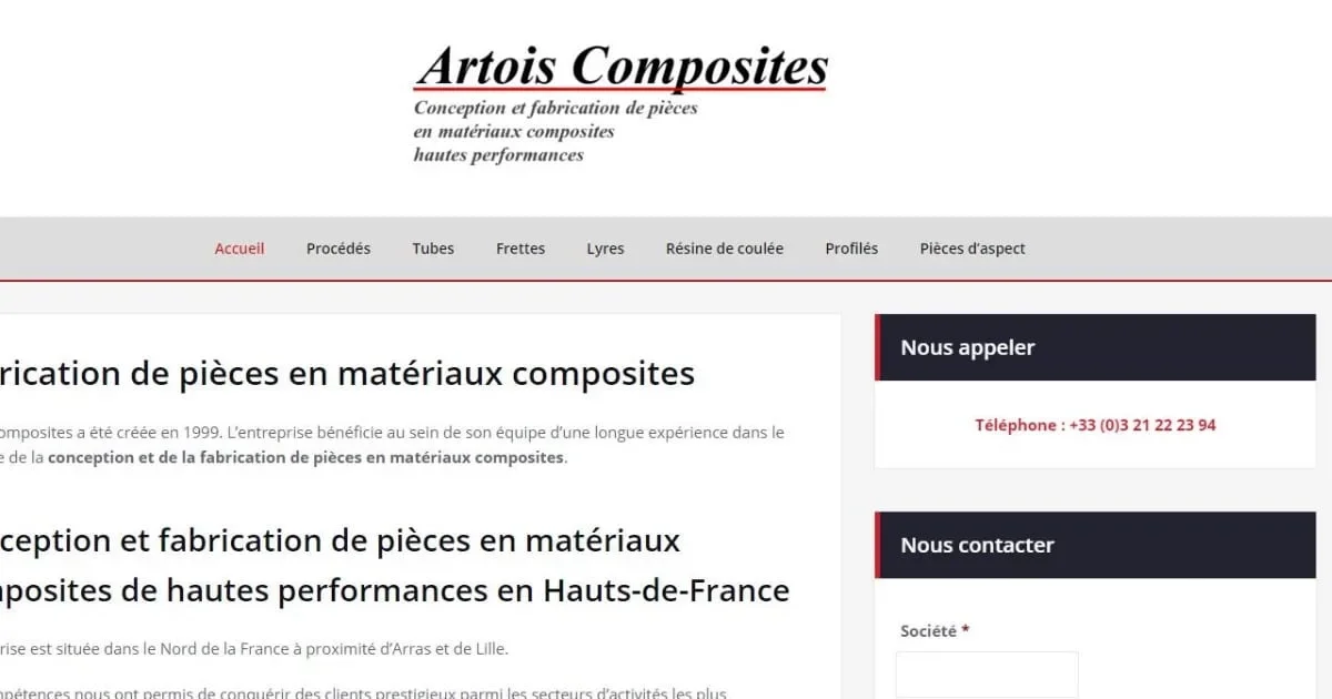 site web industriel