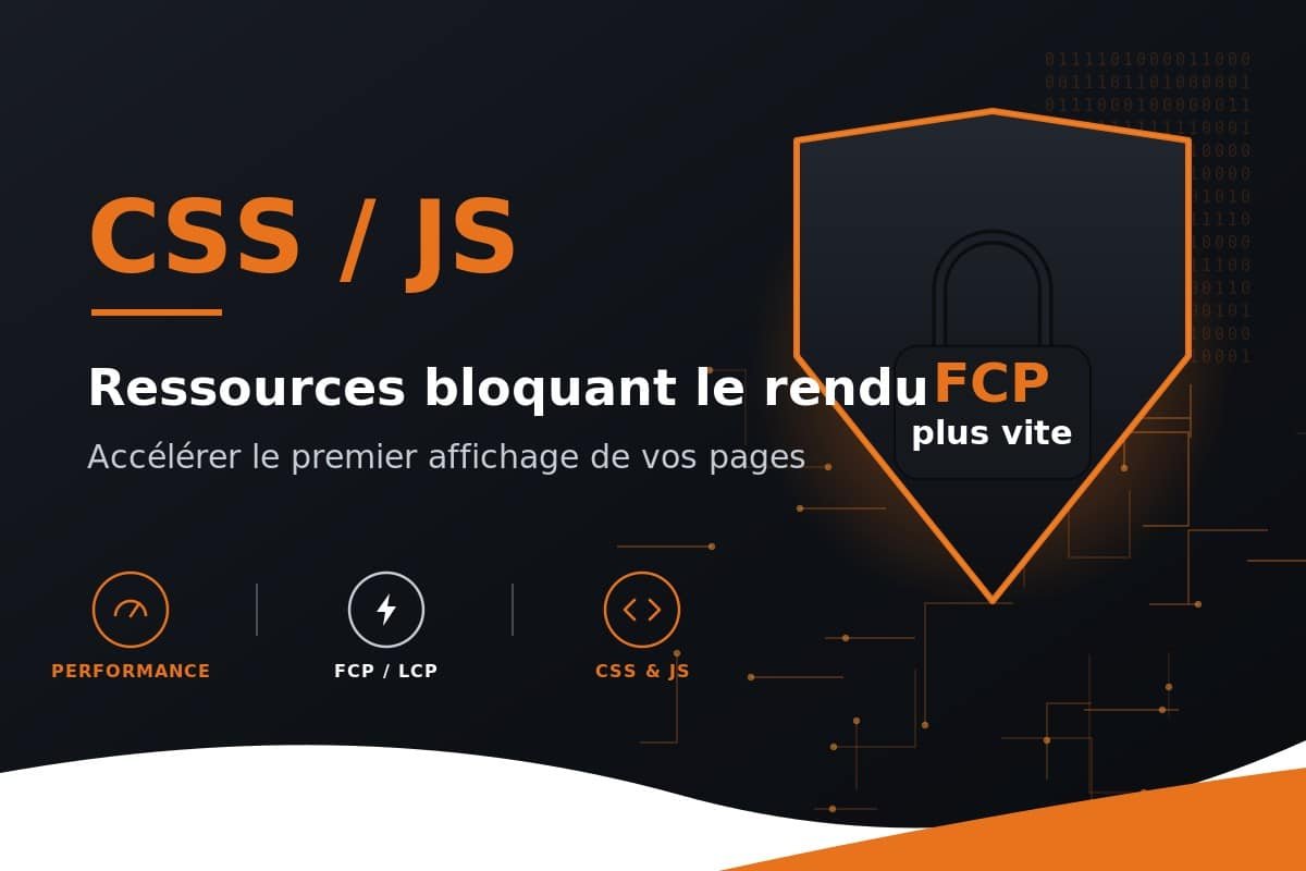 Optimisation CSS JS bloquant le rendu FCP pour accélérer l'affichage des pages web