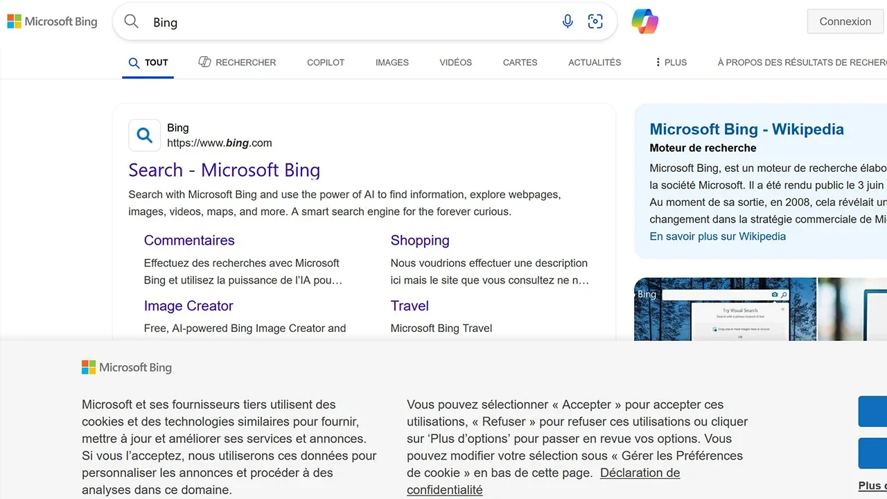 moteur de recherches bing