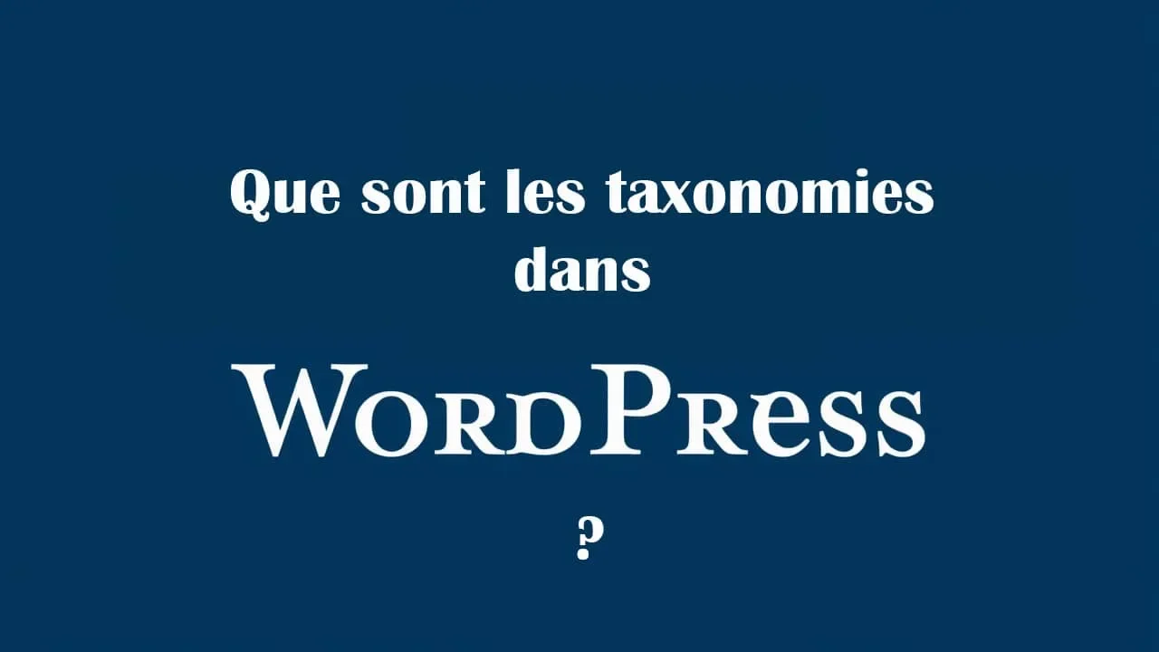 taxonomie wordpress