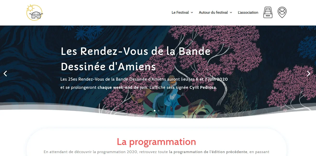 refonte du site internet du festivalde la bd d'amiens en picardie