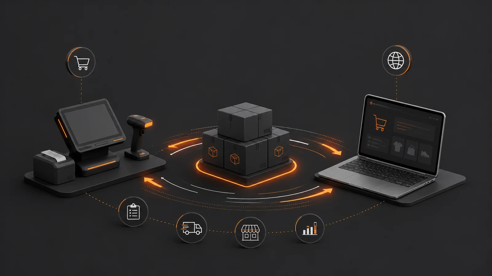 Synchronisation d'un stock entre une caisse de magasin et une boutique en ligne
