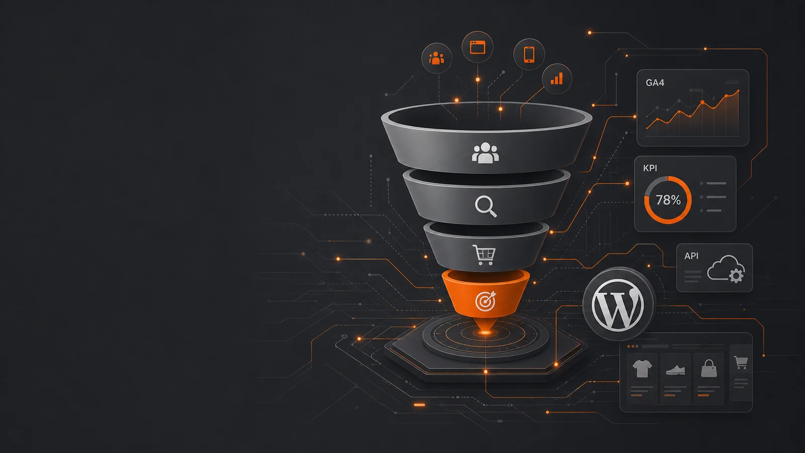 Étapes du tunnel de commande WooCommerce suivies dans Google Analytics 4