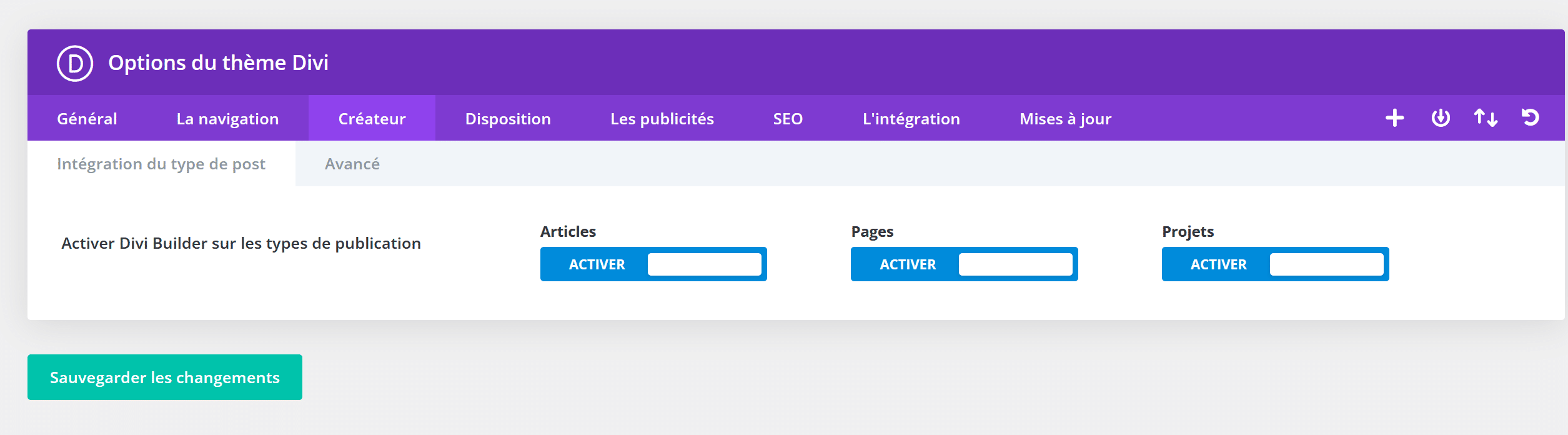 creer un article avec divi