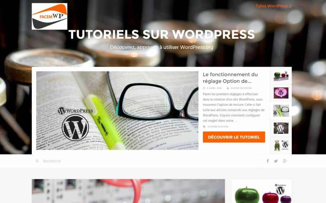 Sortie d&rsquo;un blog ressources sur WordPress