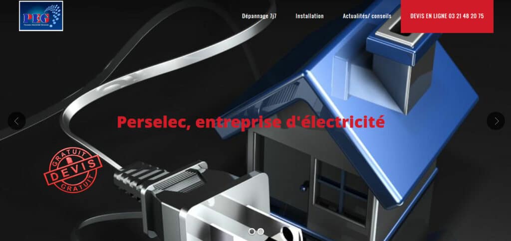 perselec site electricien web seo