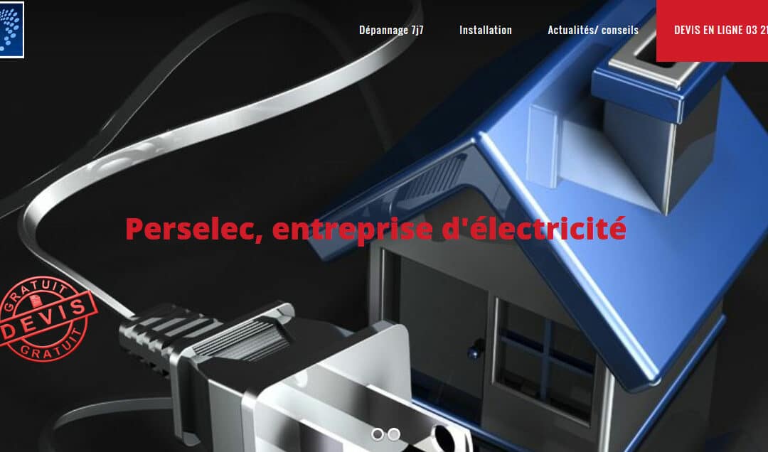 Création d&rsquo;un site internet d&rsquo;une entreprise d&rsquo;électricité d&rsquo;Arras