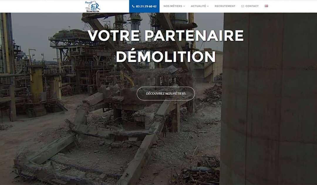 Développement de site Internet dédié à une entreprise de bâtiment et de démolition sur Lens et Béthune