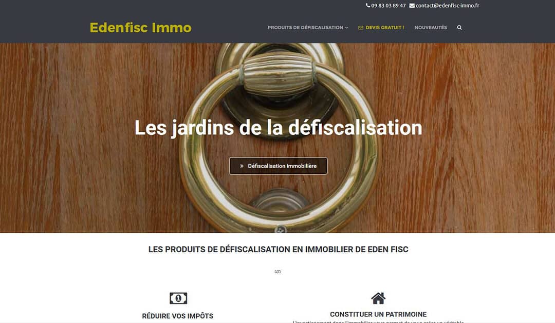 Conception d&rsquo;un site dédié à la défiscalisation immobilière