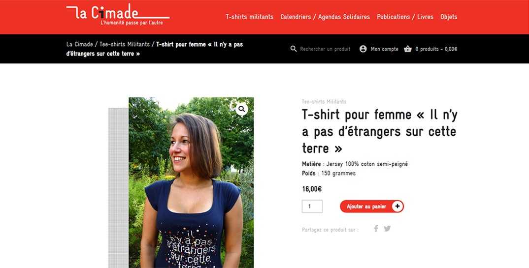 Refonte de la boutique La Cimade, association reconnue d’utilité publique
