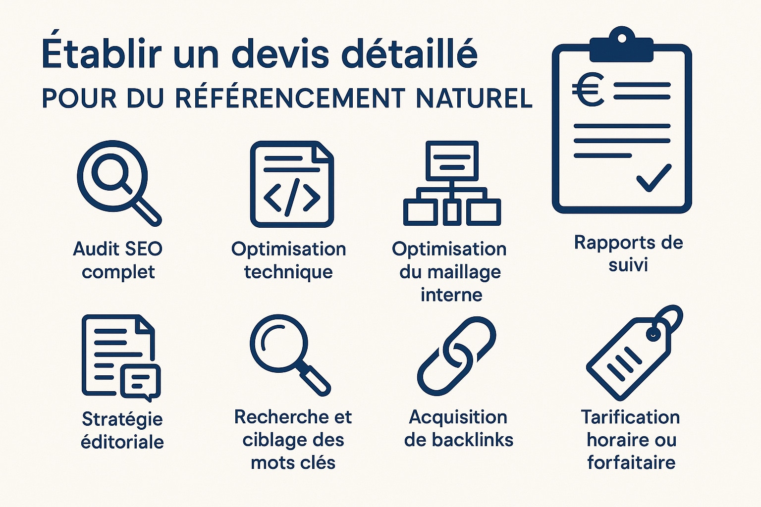 devis détaillé référencement naturel seo