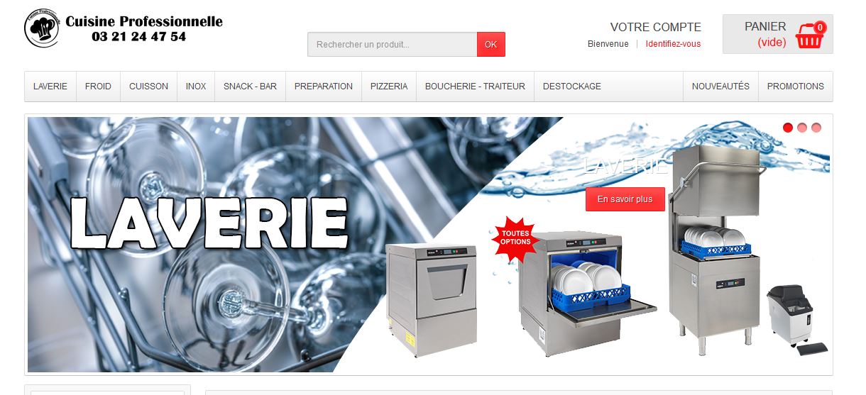 Cuisine Professionnelle Pro, refonte du site E-commerce (Prestashop)