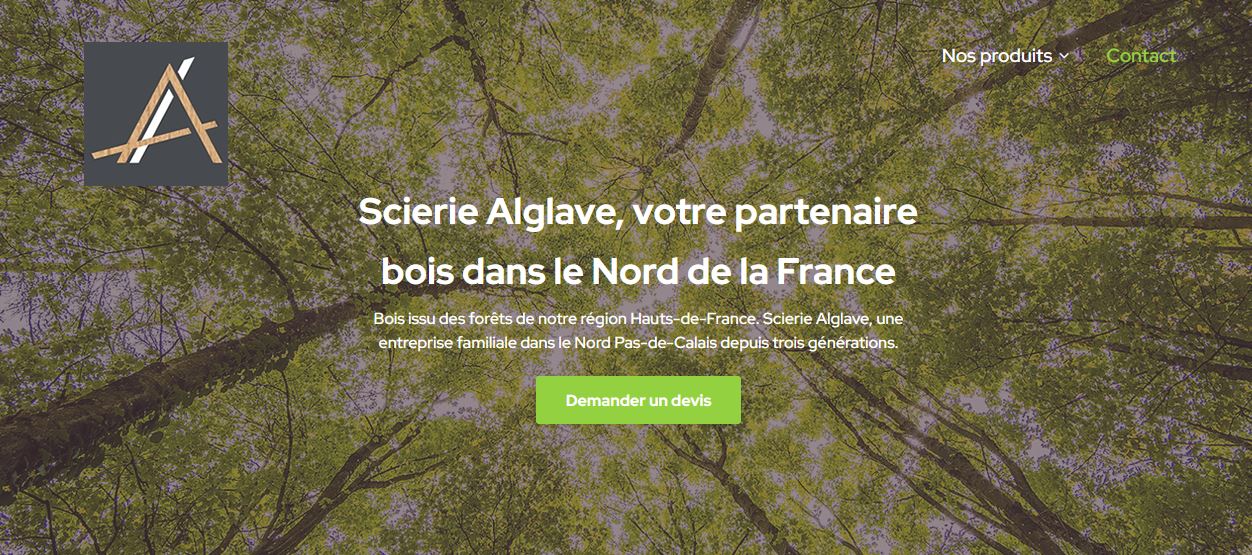 Création du site de la Scierie Alglave à Lillers dans le Pas de Calais