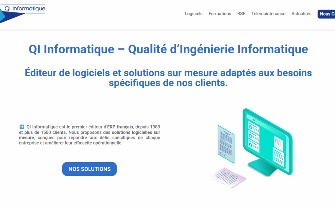 Refonte d’un site d’entreprise informatique ERP à Arras