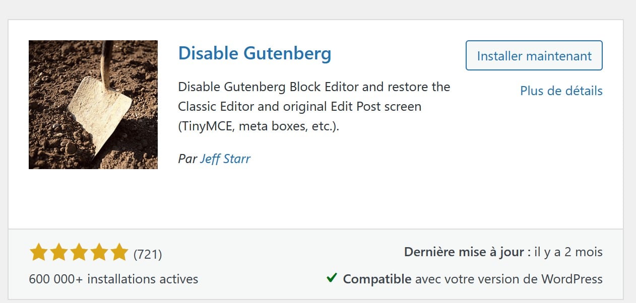 Disable Gutenberg