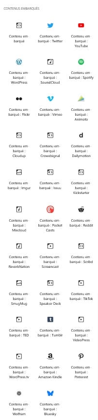 contenu embarque gutenberg