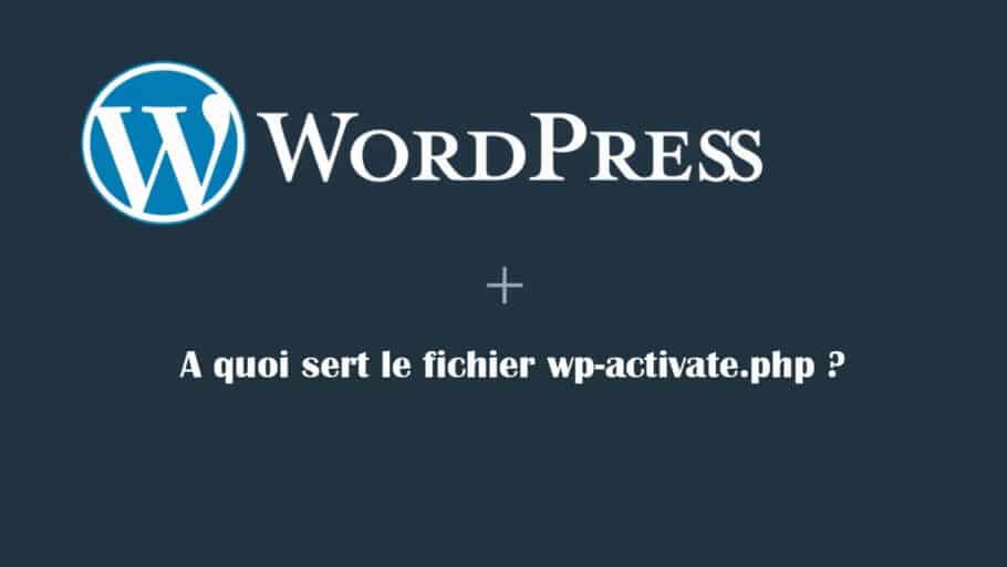 fichier wp-activate php