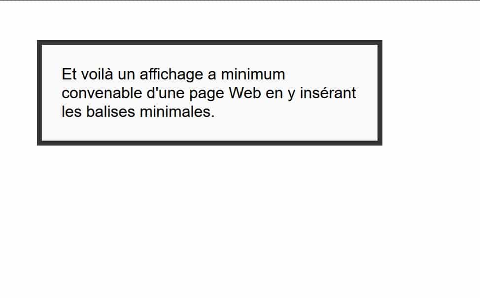 page Web html minimale