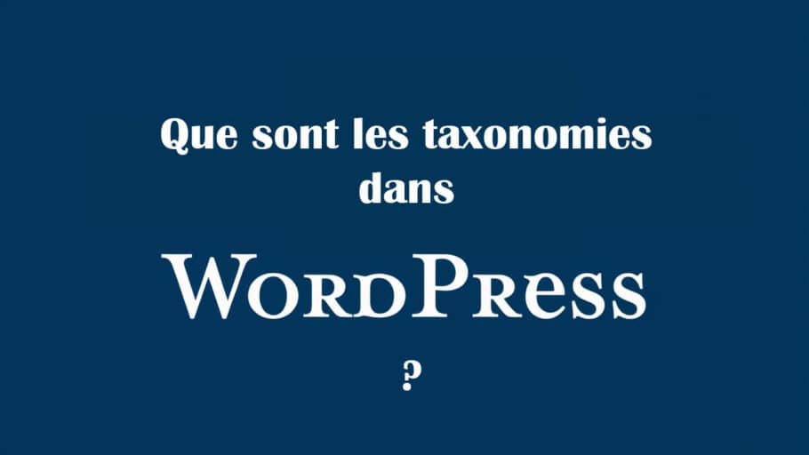 taxonomie wordpress