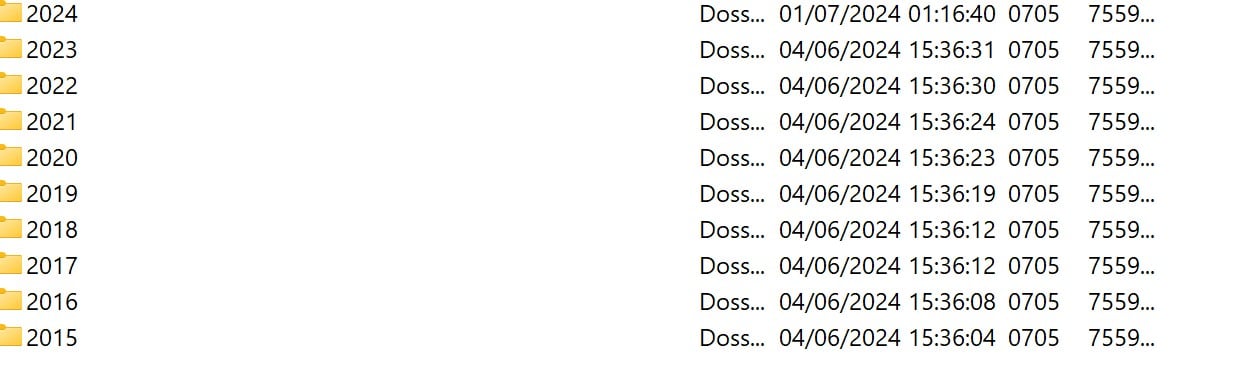 dossiers par date uploads
