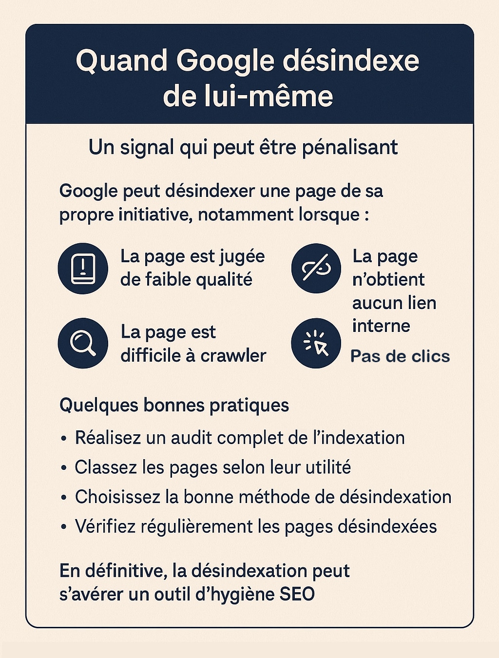 google desindexe de lui meme