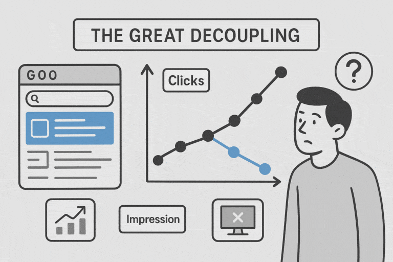 great decoupling google trafic