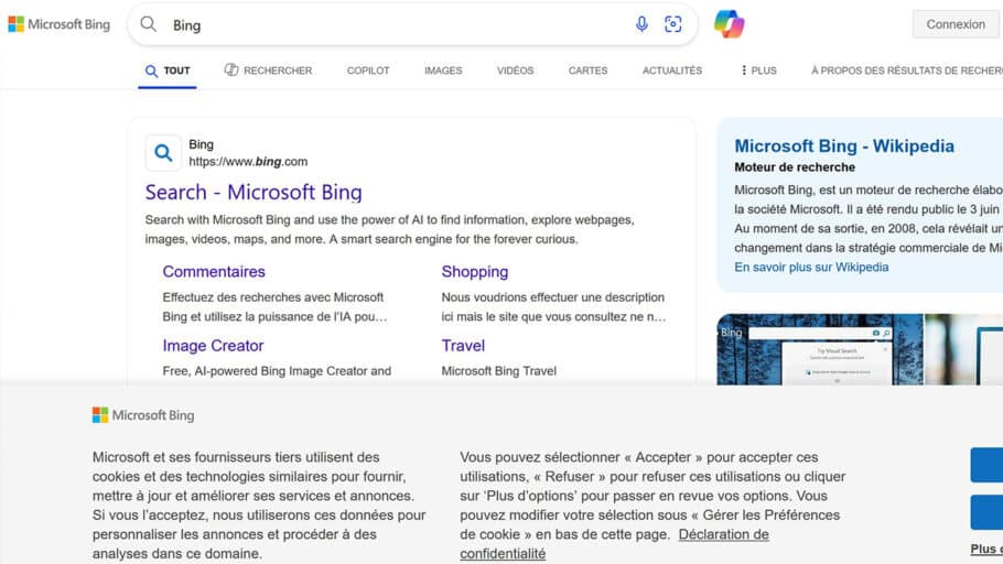 moteur de recherches bing