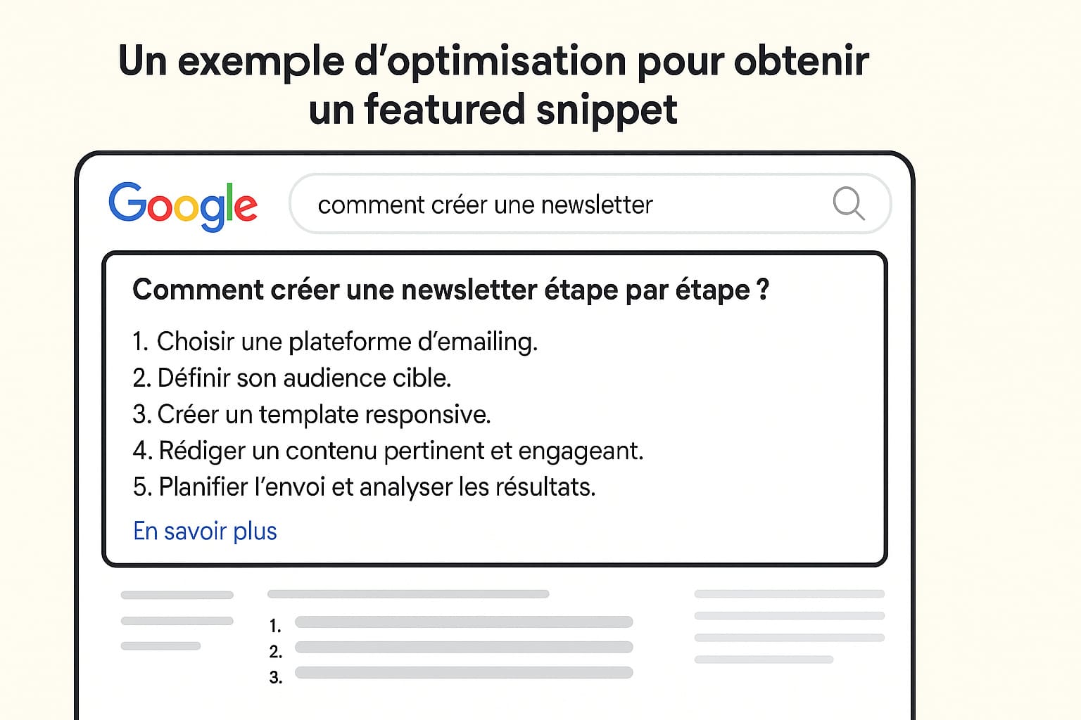 obtenir un featured snippet
