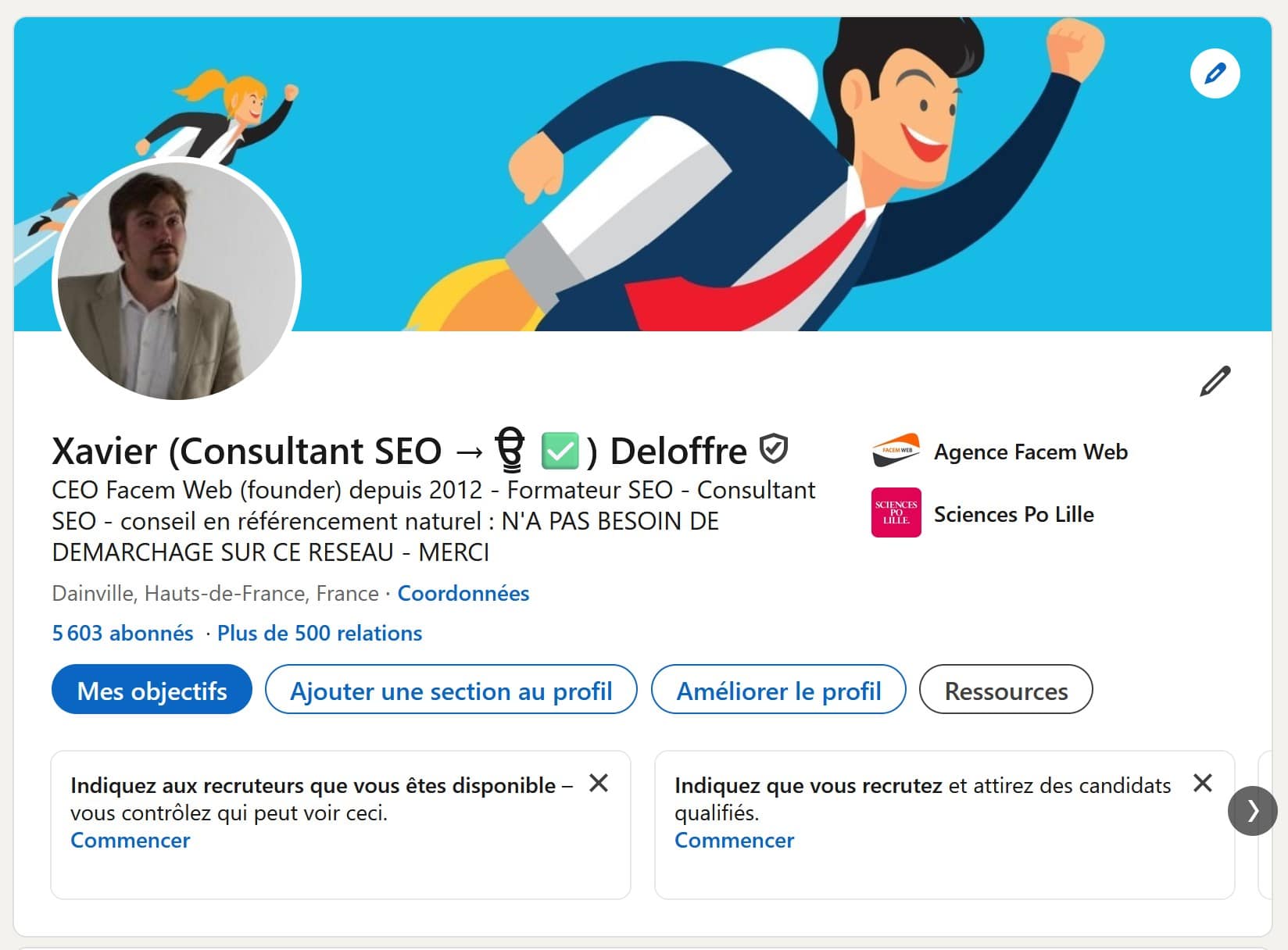 profil reseau social linkedin