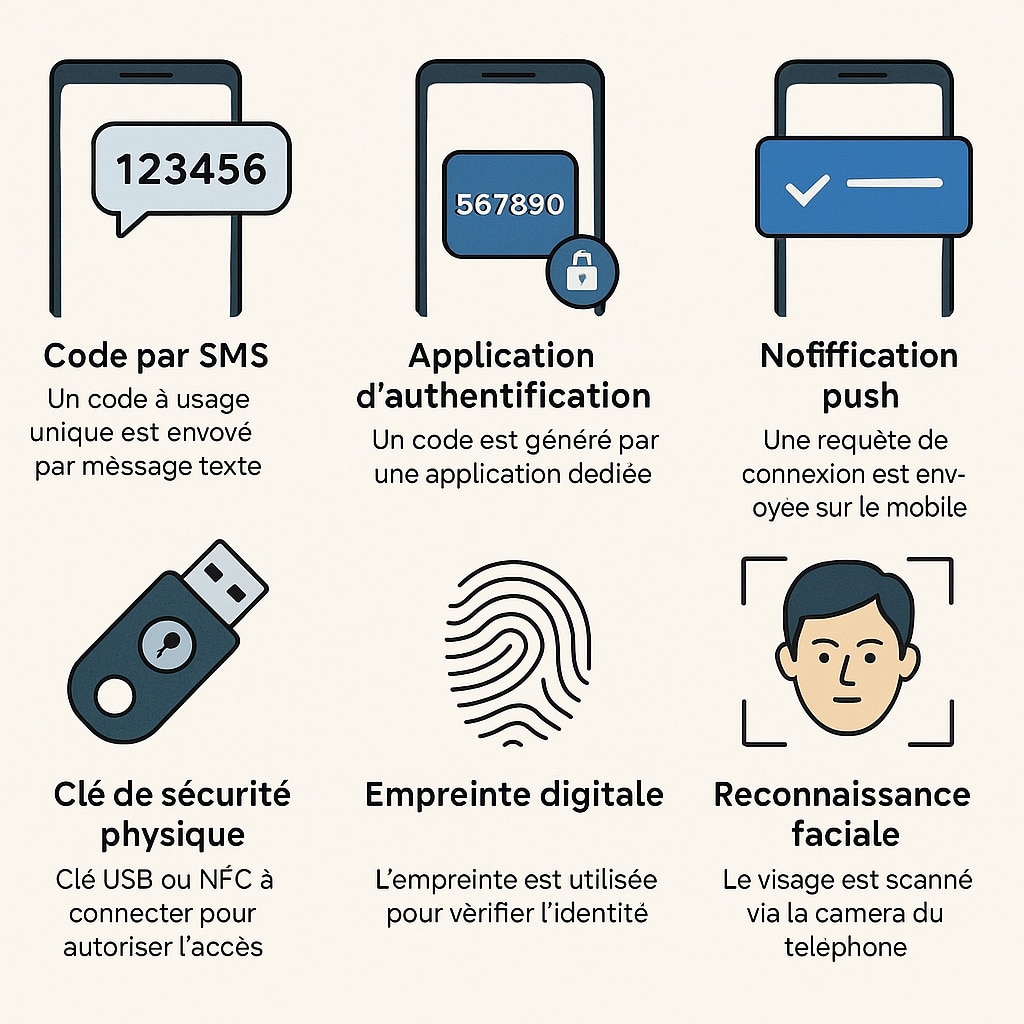types de double authentifications 2FA