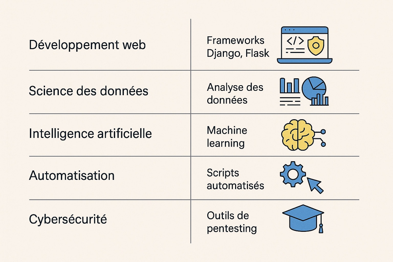 usages de python