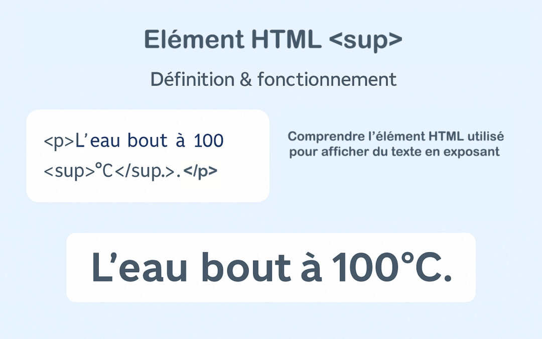 Qu&rsquo;est-ce que l&rsquo;élément HTML <sup> ? Définition & fonctionnement