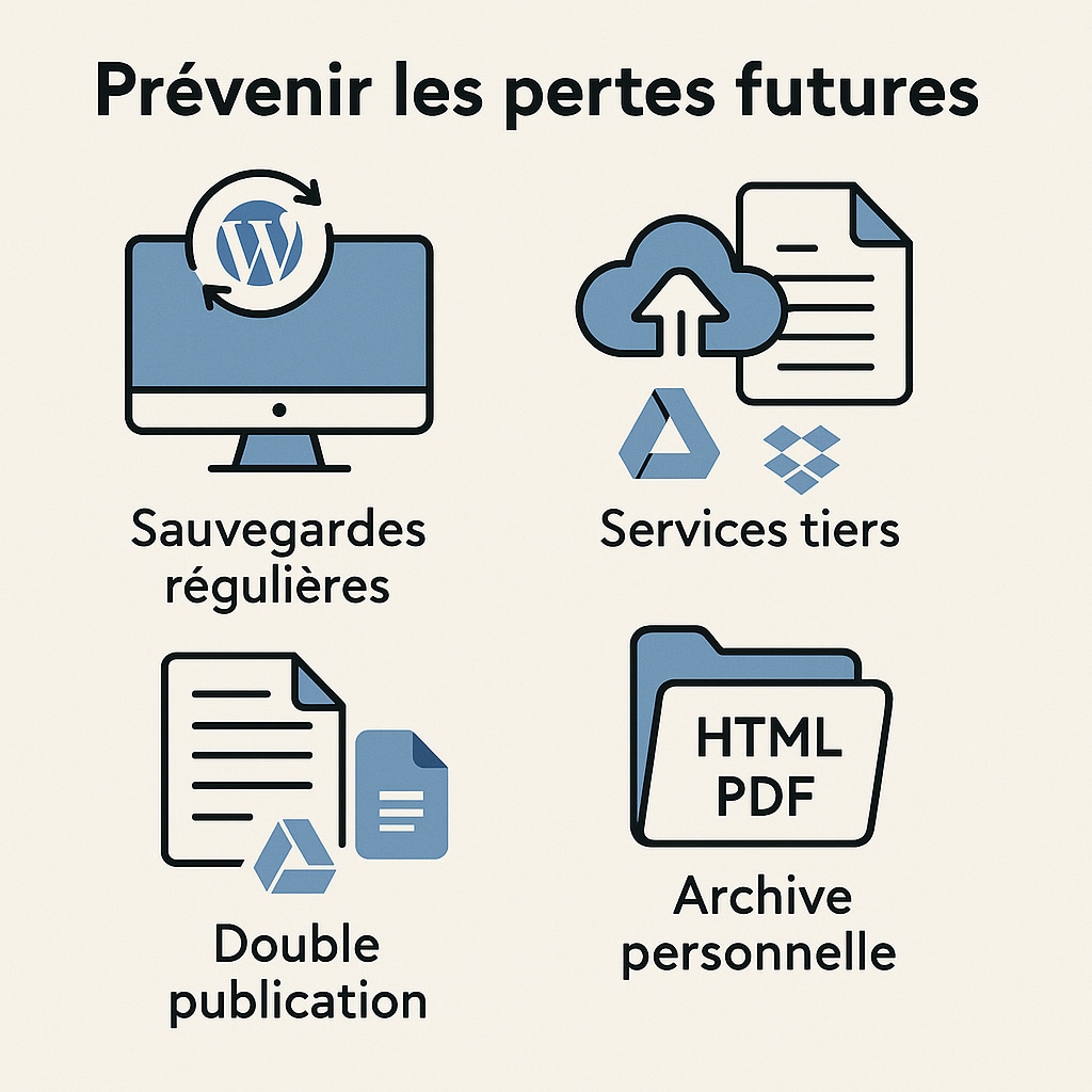 prevenir la perte du contenu d un blog