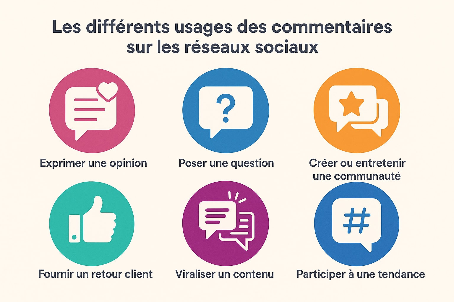 usages des commentaires sur un reseau social